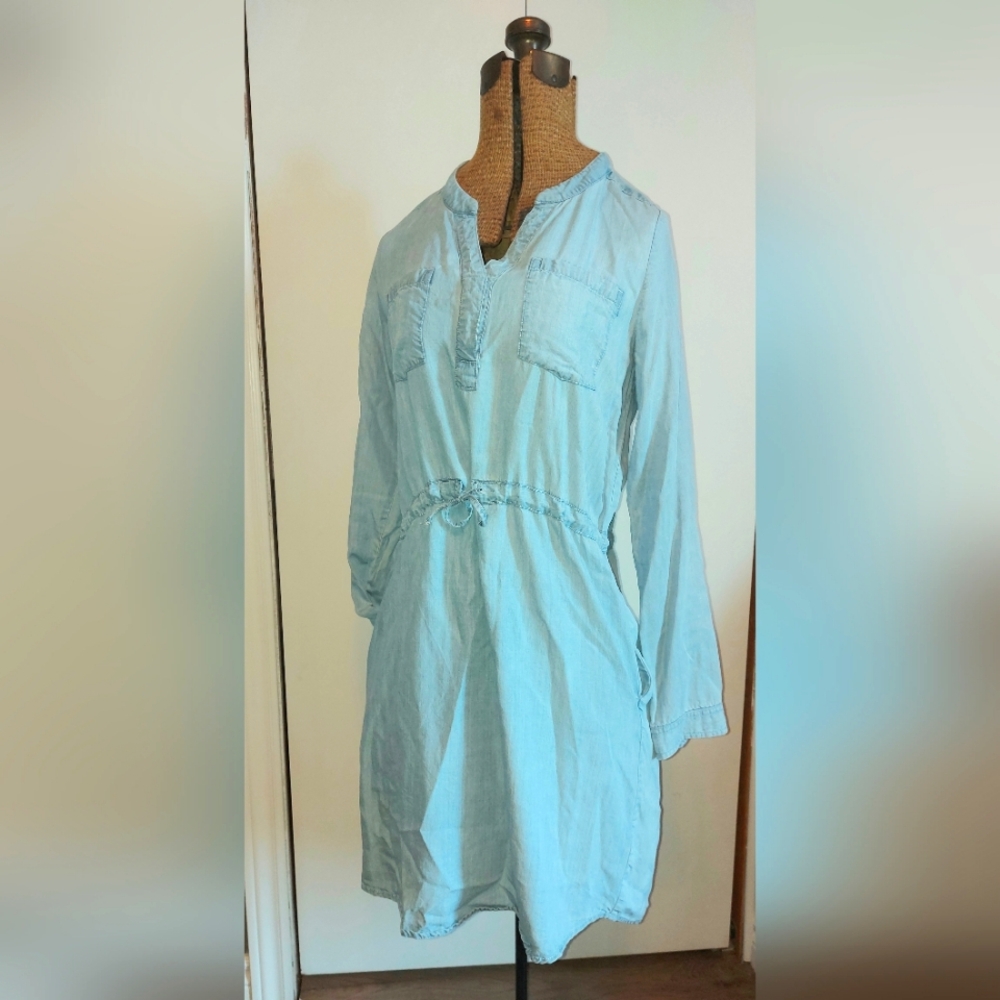 Reitmans denim look shirt dress with pockets